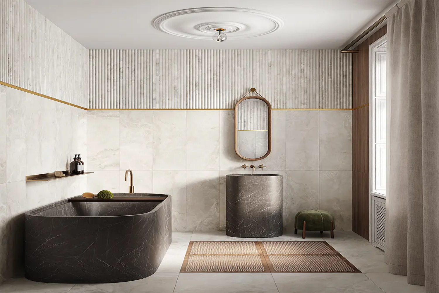 Elegancka łazienka w stylu modern classic